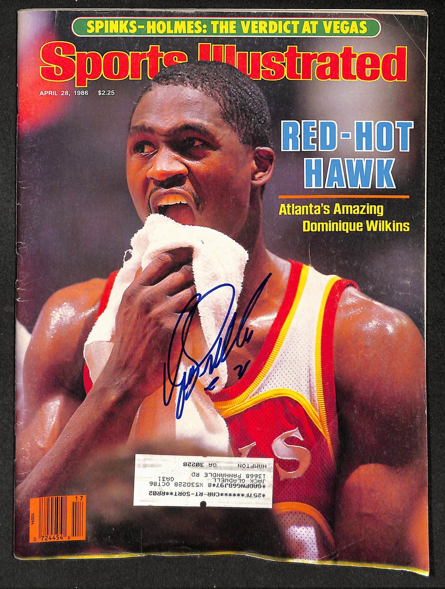 Dominique Wilkins HOF Signed/Auto 1986 Sports Illustrated Hawks JSA 214506