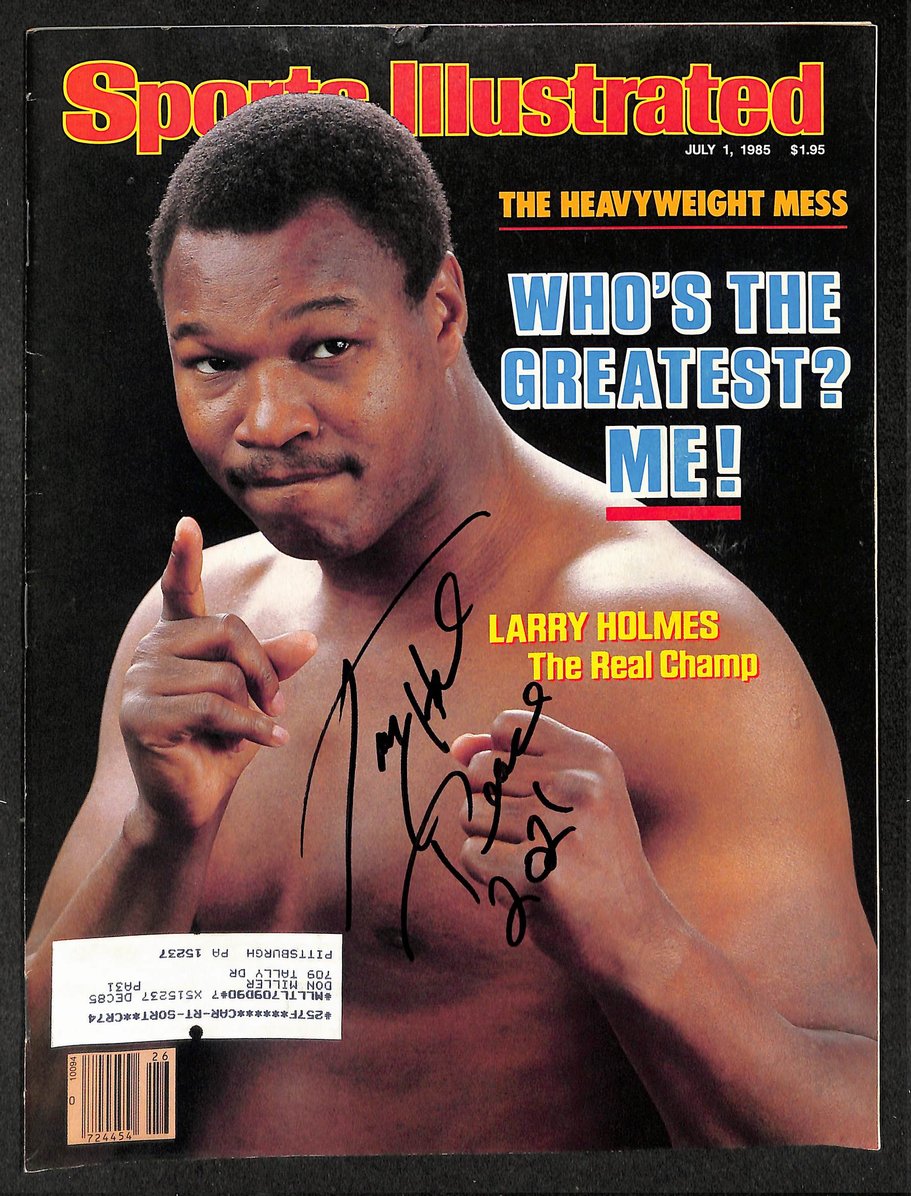 Larry Holmes Signed/Autographed 1985 Sports Illustrated Boxing JSA 214534