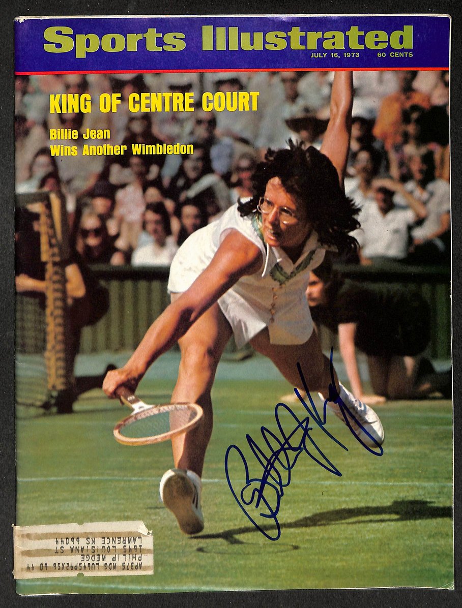 Billie Jean Signed/Autographed 1973 Sports Illustrated Wimbledon JSA 214544