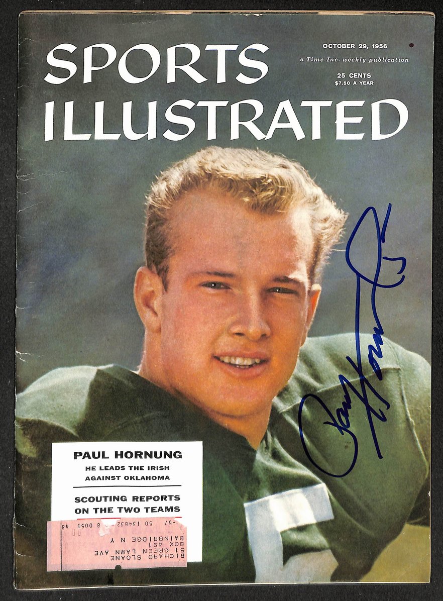 Paul Hornung Signed/Autographed 1956 Sports Illustrated Notre Dame JSA 214548