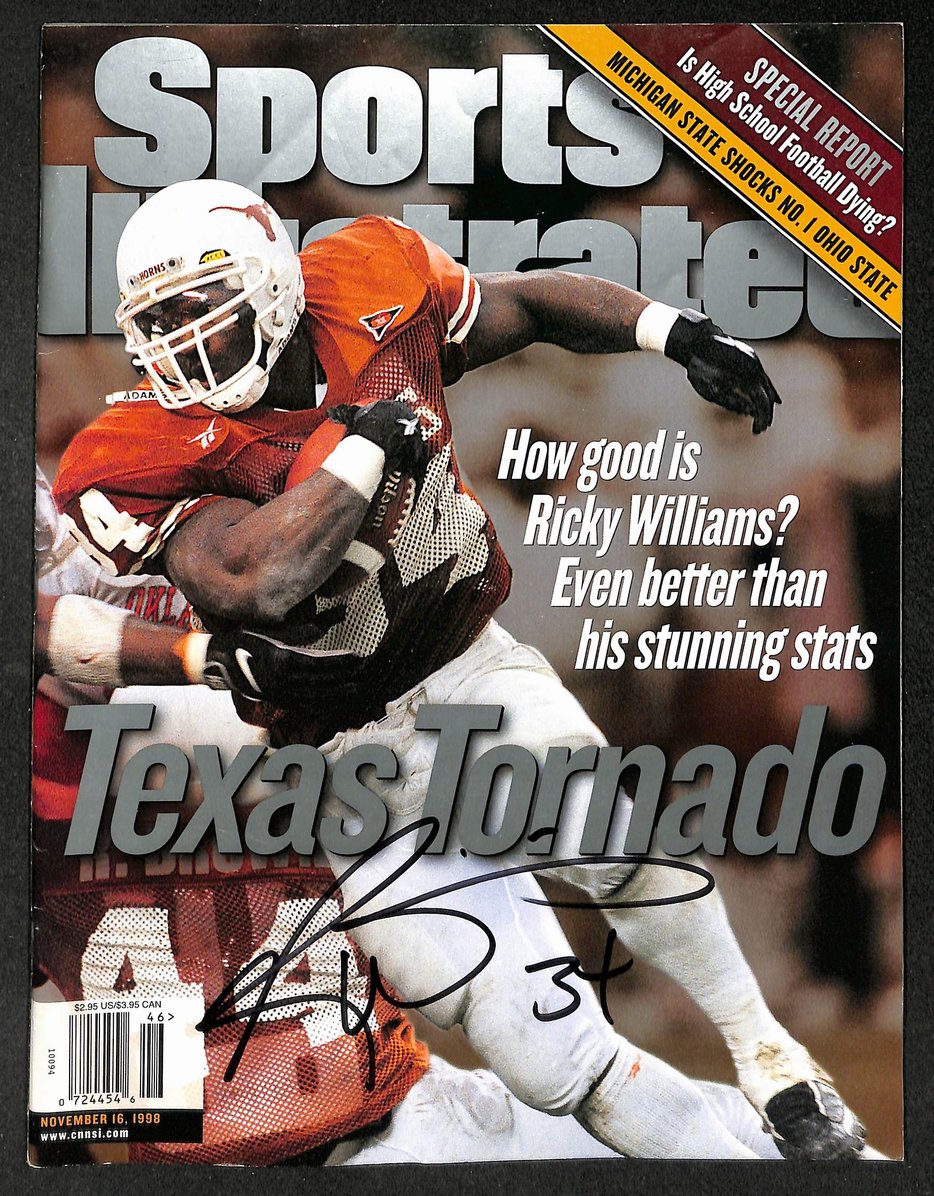 Ricky Williams Signed/Autographed 1998 Sports Illustrated Texas JSA 214550