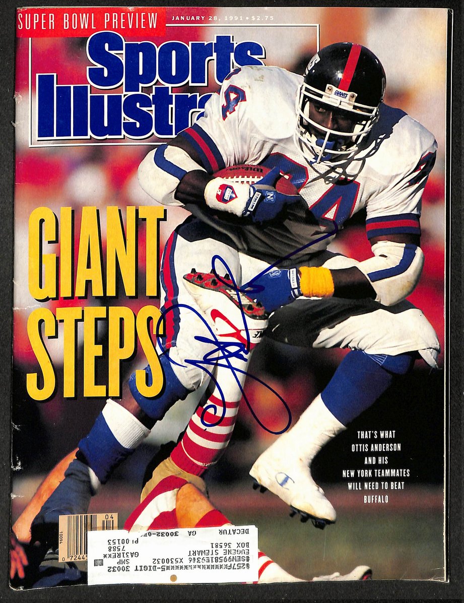Ottis Anderson Signed/Autographed 1991 Sports Illustrated Giants JSA 214560