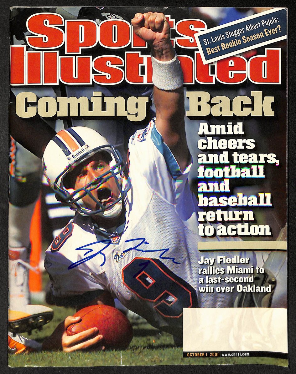Jay Fiedler Signed/Autographed 2001 Sports Illustrated Dolphins JSA 214561