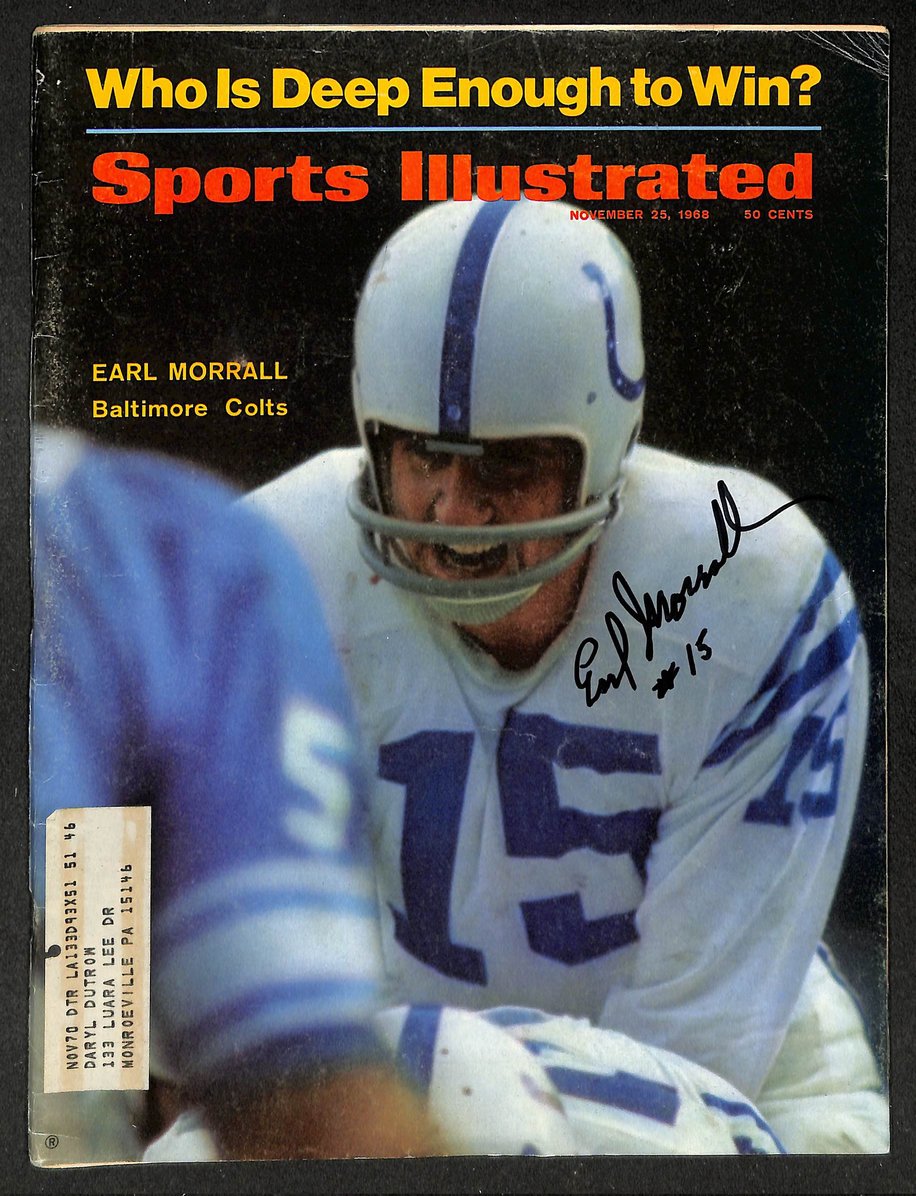 Earl Morrall Signed/Autographed 1968 Sports Illustrated Colts JSA 214563