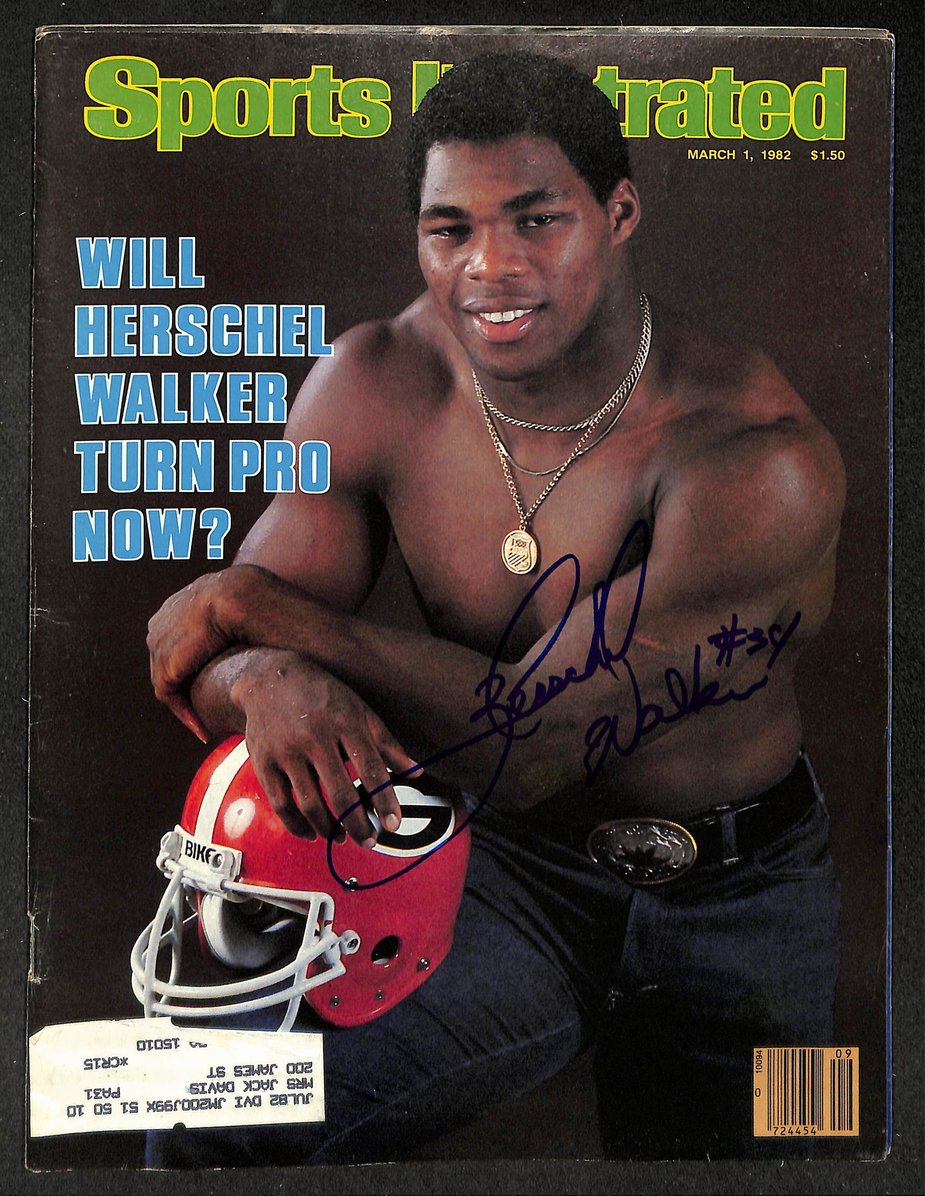 Herschel Walker Signed/Autographed 1982 Sports Illustrated Georgia JSA 214603