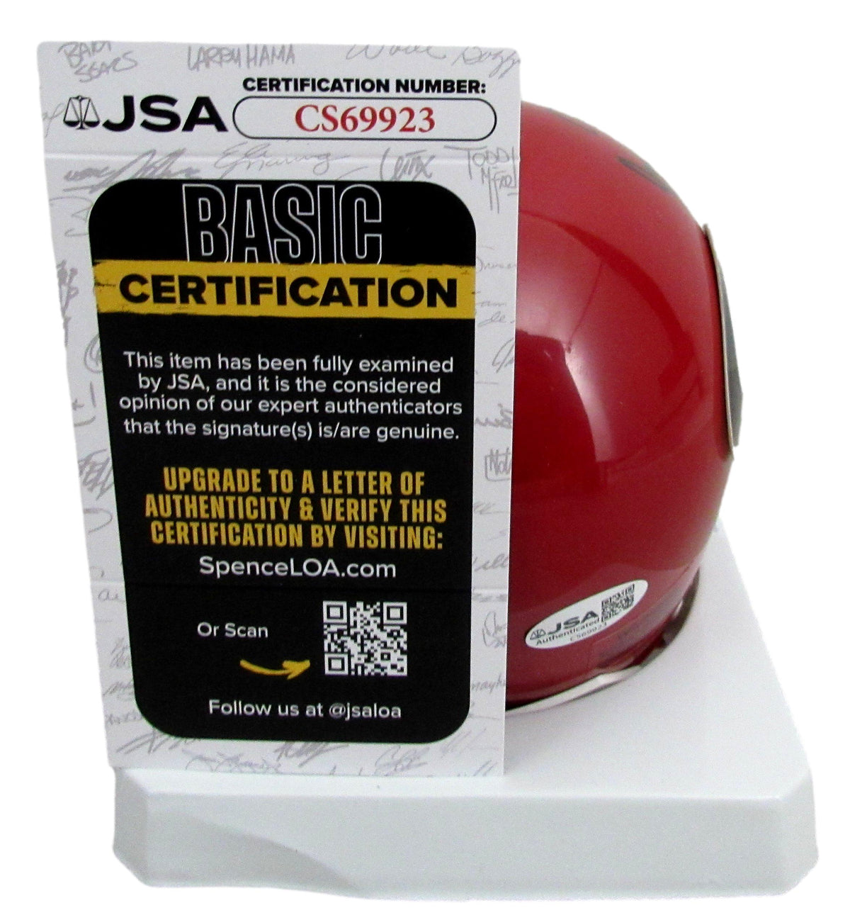 Vince Dooley Signed/Inscribed Univ of Georgia Mini Football Helmet JSA 213262