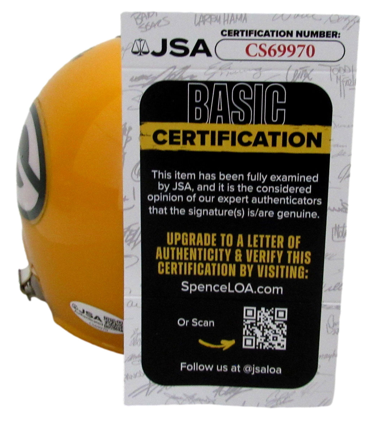 Paul Hornung/Bill Curry Signed/Auto Packers Mini Football Helmet JSA 213267
