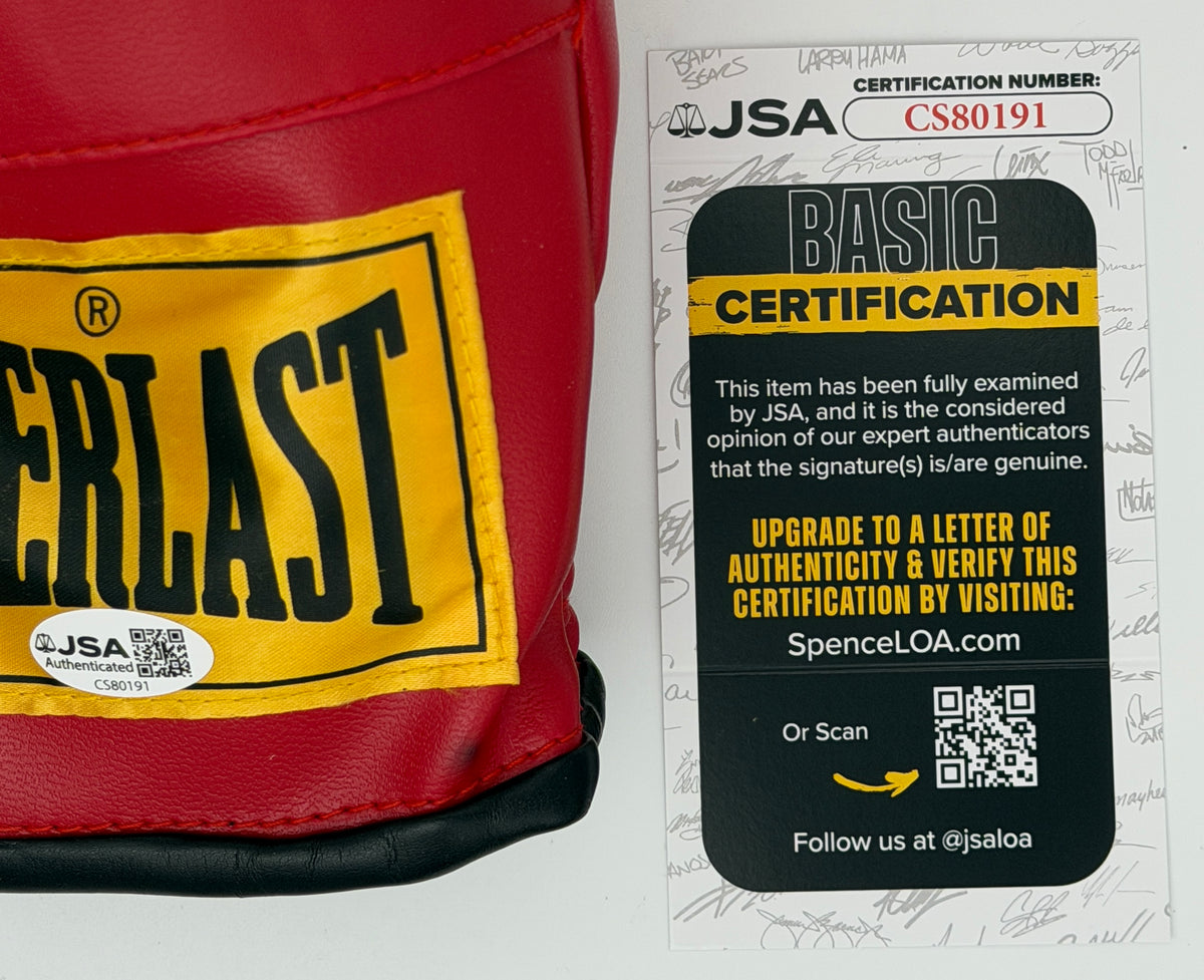 Mike Tyson Signed/Autographed Red Right Everlast Boxing Glove JSA 214887