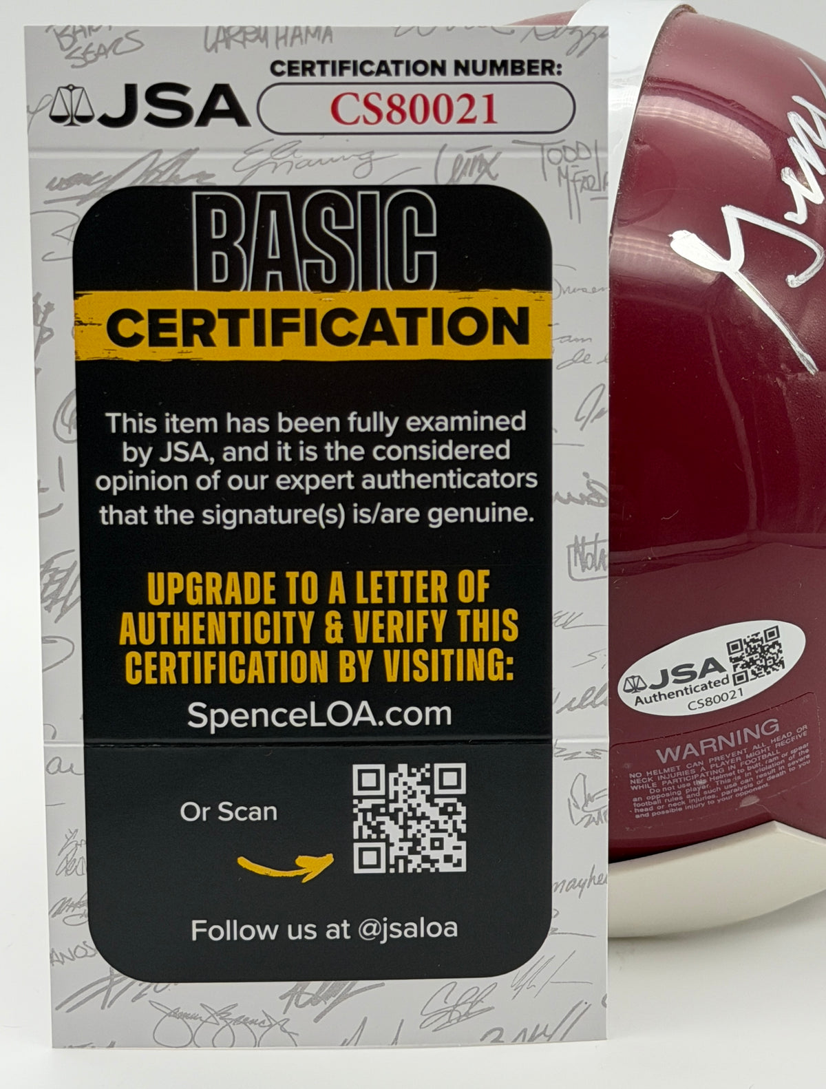 Gene Stallings Signed/Autographed Mini Helmet Alabama Crimson Tide JSA 214911