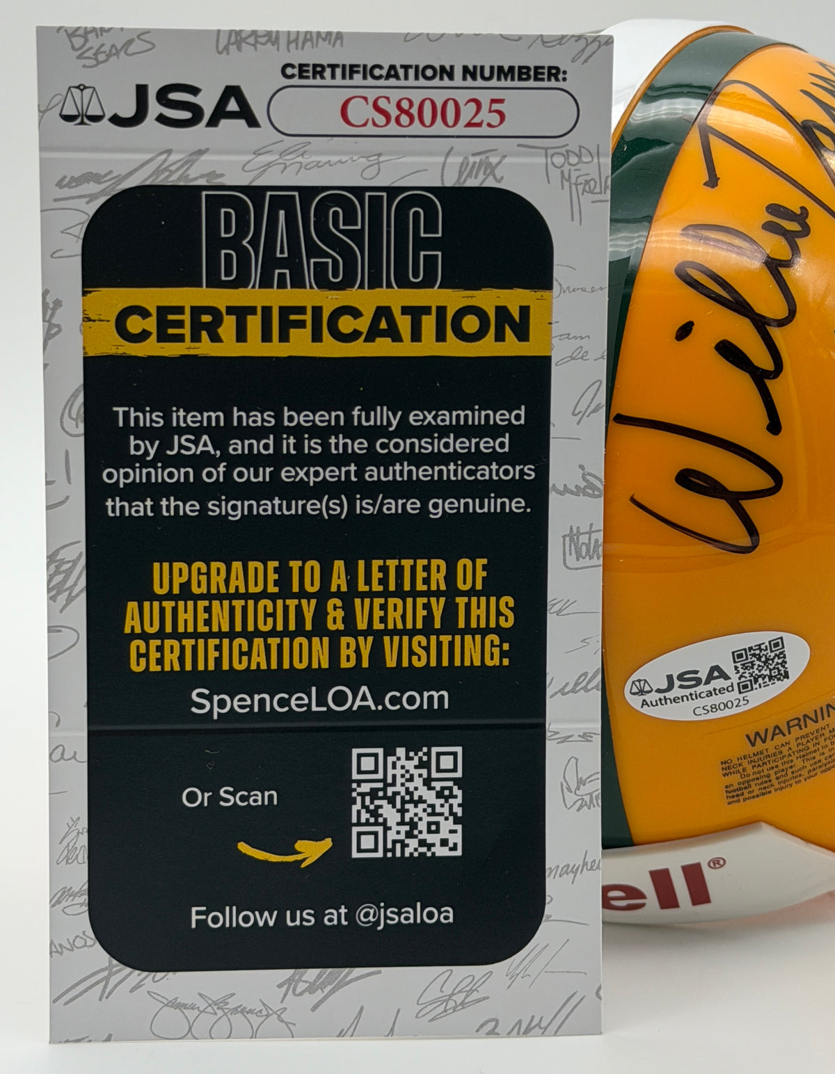 Willie Davis HOF Signed/Autographed Mini Helmet Green Bay Packers JSA 214912