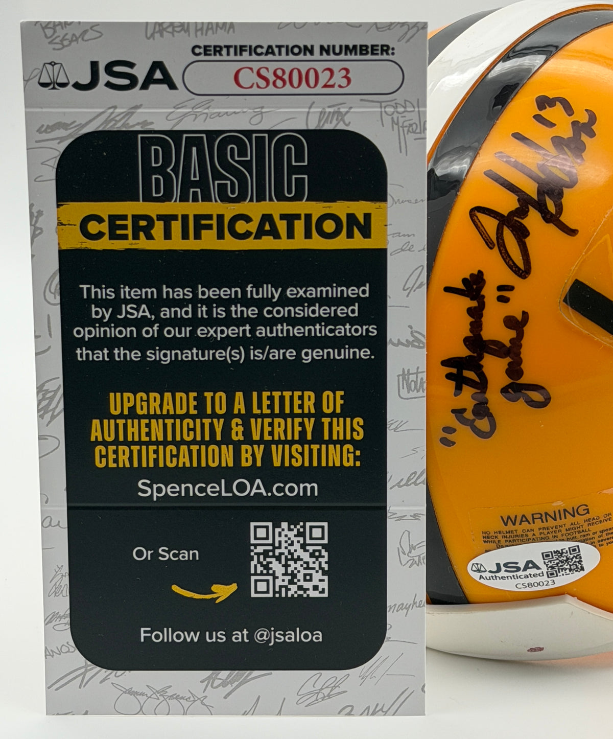 Tommy Hodson Signed/Autographed Mini Helmet LSU Tigers JSA 214917