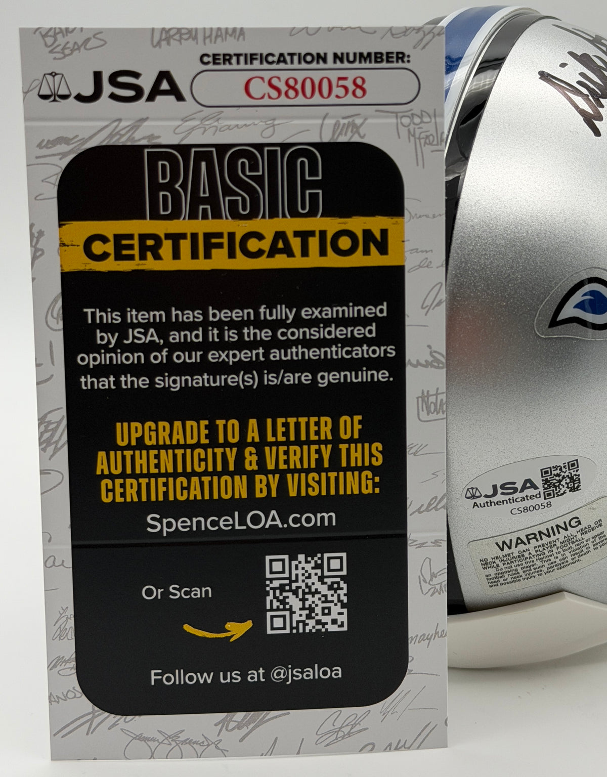Dick Stanfel Signed/Autographed Mini Helmet Detroit Lions JSA 214923