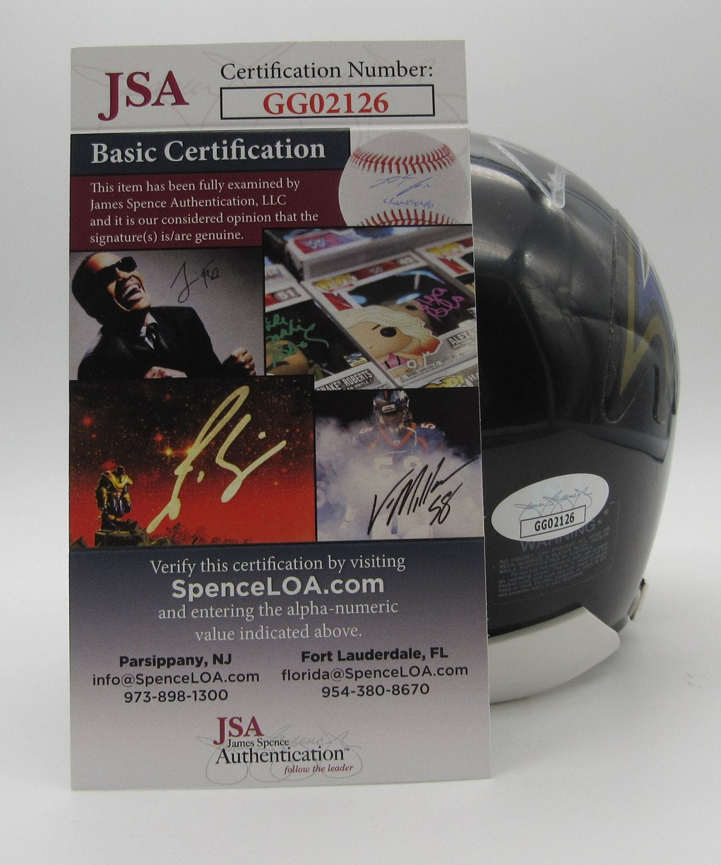 Ed Reed HOF Signed/Autographed Mini Helmet Ravens JSA 214352