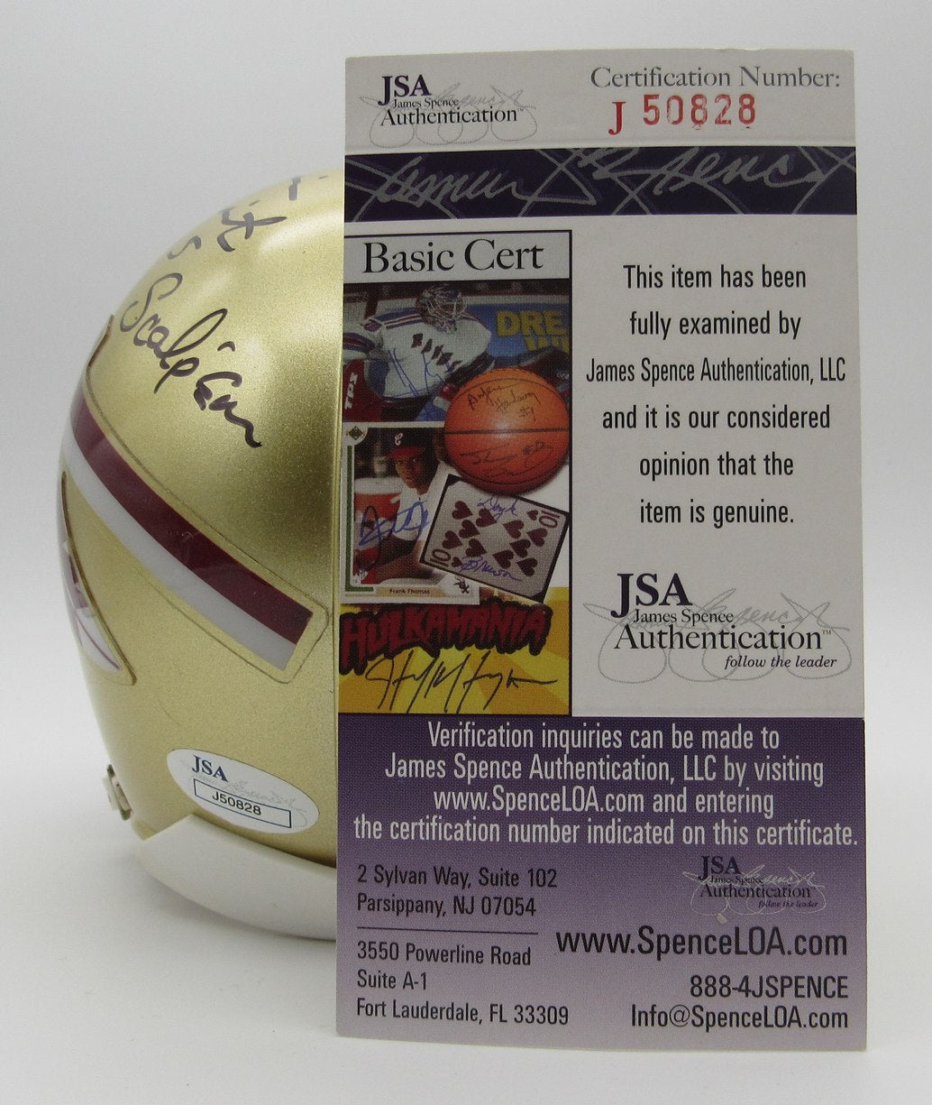 Jameis Winston Signed/Autographed Mini Helmet Florida State JSA 214353