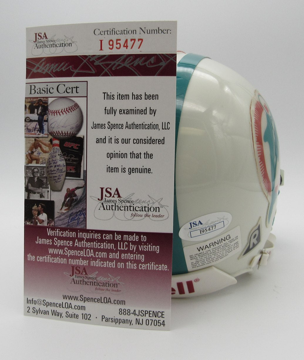 Don Shula HOF Signed/Autographed Mini Helmet Dolphins JSA 214364