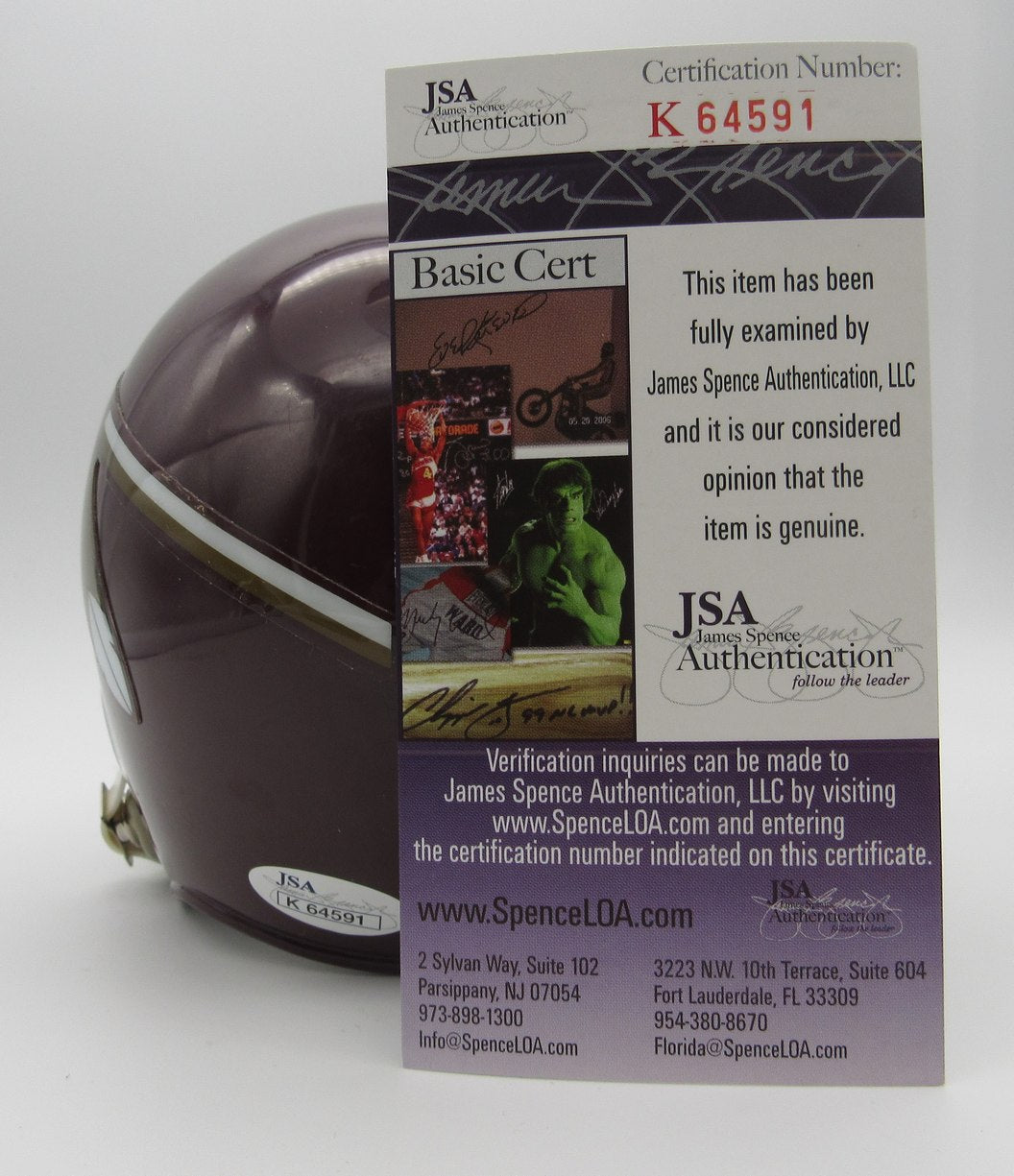 Bobby Mitchell HOF Signed/Autographed Mini Helmet Redskins JSA 214368