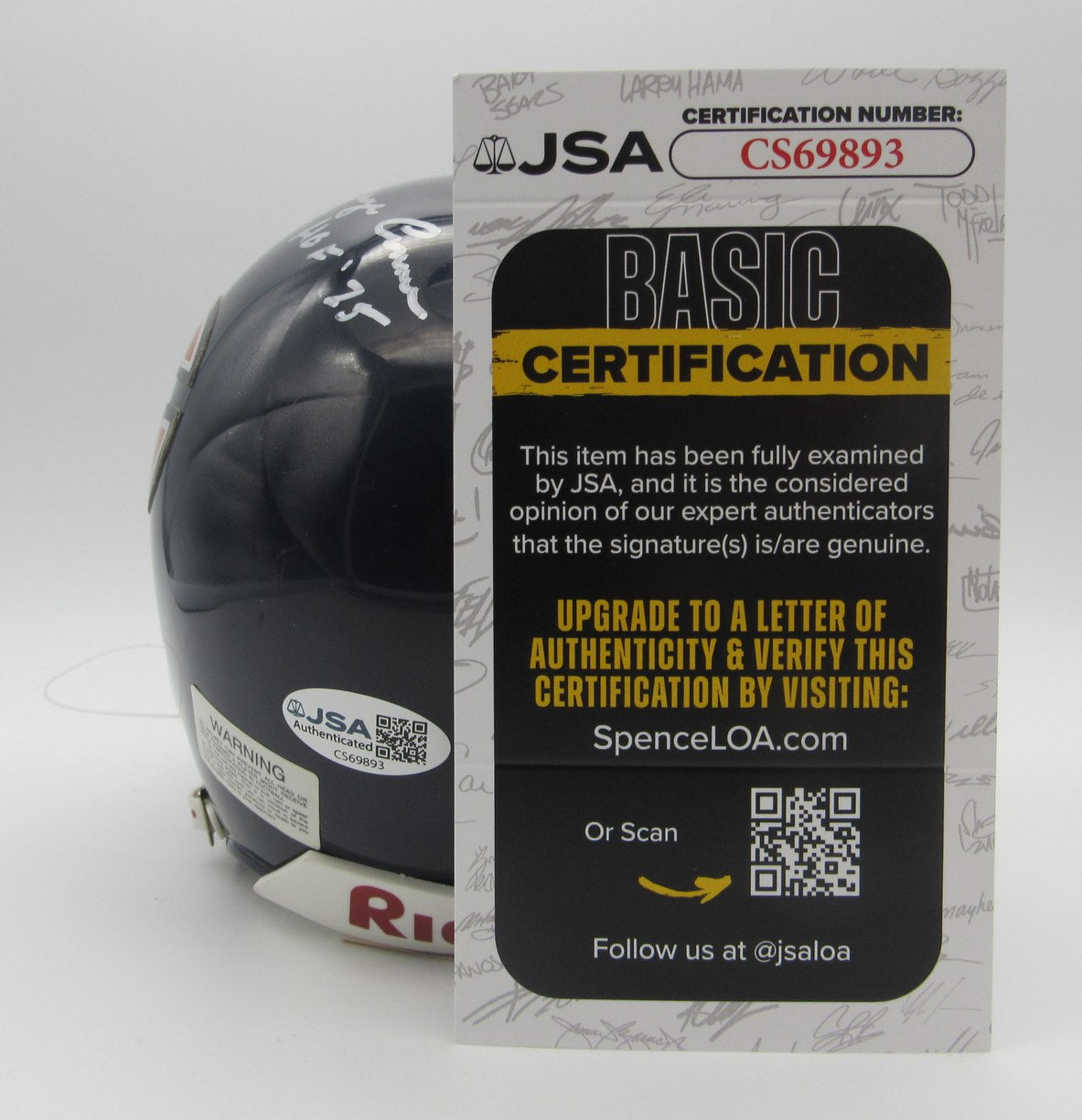 George Connor HOF Signed/Autographed Mini Helmet Bears JSA 214372