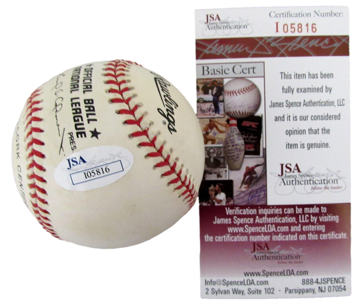 Mike Piazza HOF Signed/Autographed ONL Baseball New York Mets JSA 213280