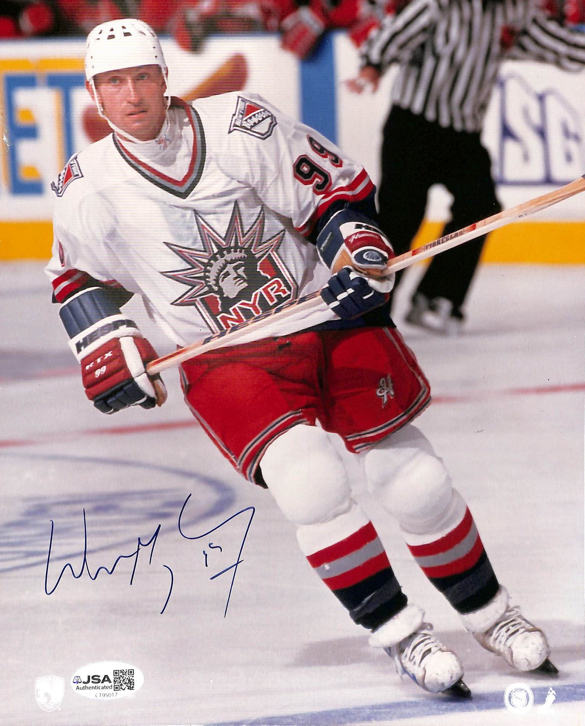 Wayne Gretzky HOF Signed/Autographed 8x10 Photo Rangers JSA 215207