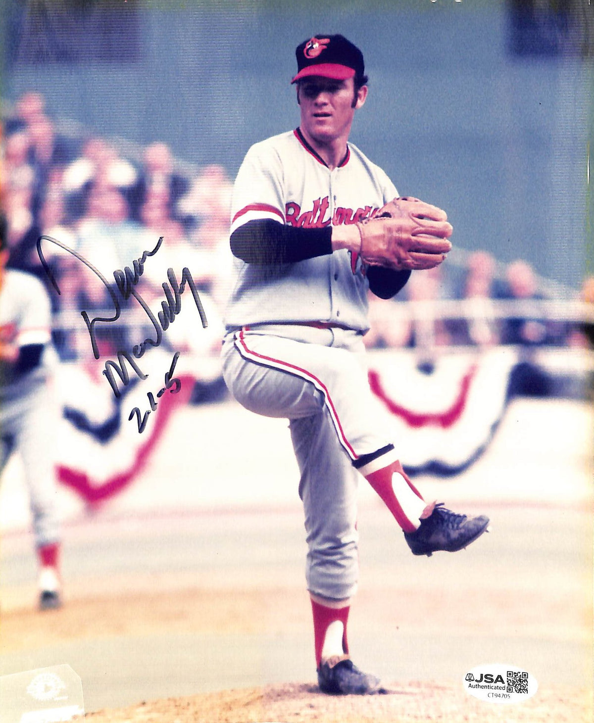 Dave McNally Signed/Autographed 8x10 Photo Orioles JSA 215217