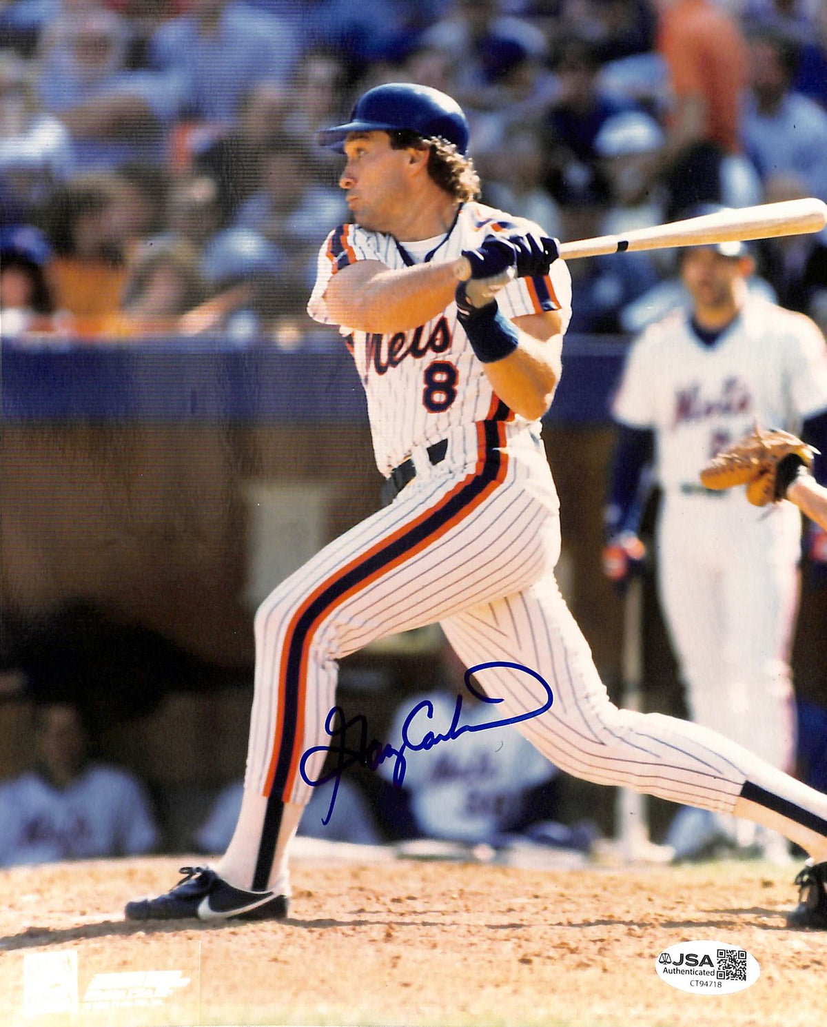 Gary Carter HOF Signed/Autographed 8x10 Photo Mets JSA 215220