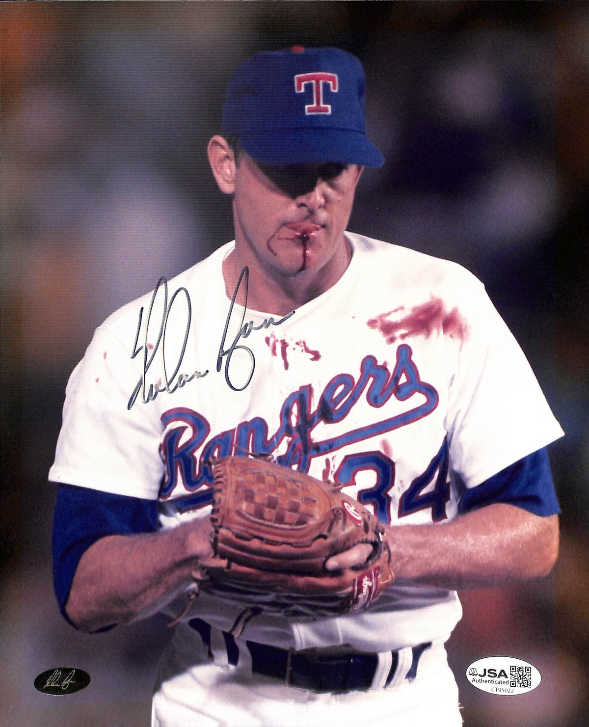 Nolan Ryan HOF Signed/Autographed 8x10 Photo Rangers JSA 215230