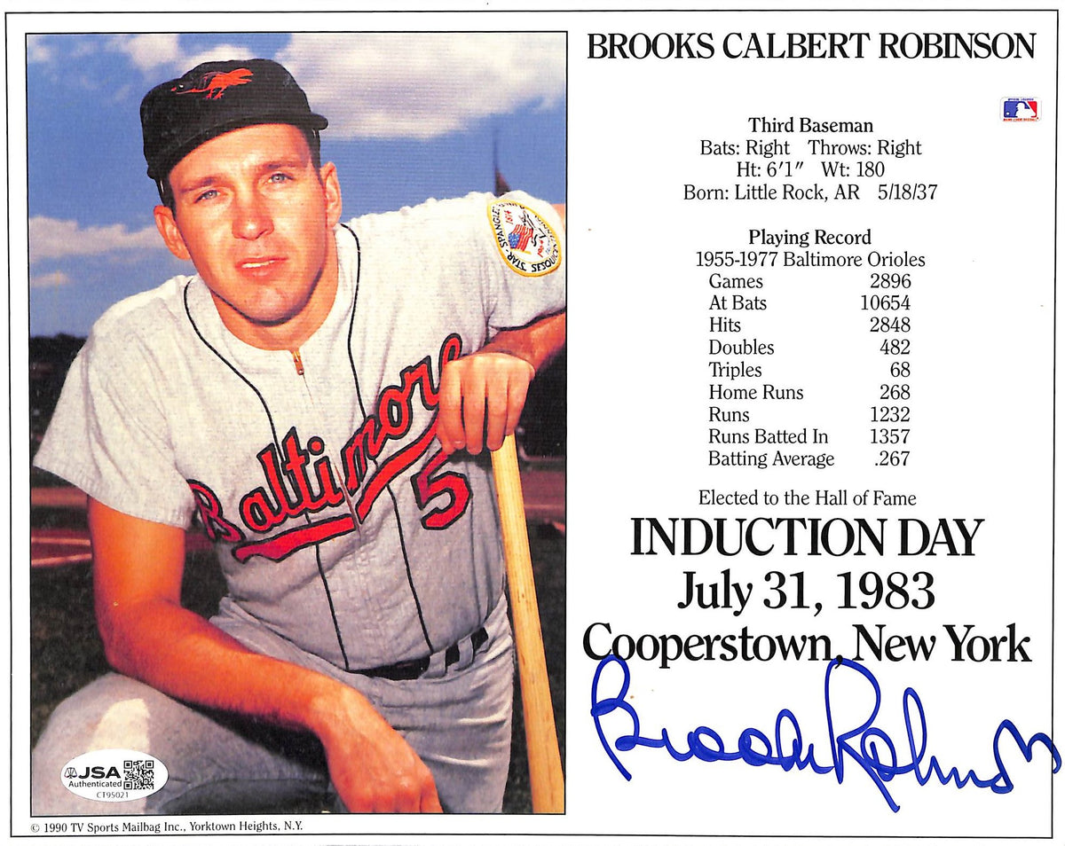Brooks Robinson HOF Signed/Autographed 8x10 Photo Orioles JSA 215231
