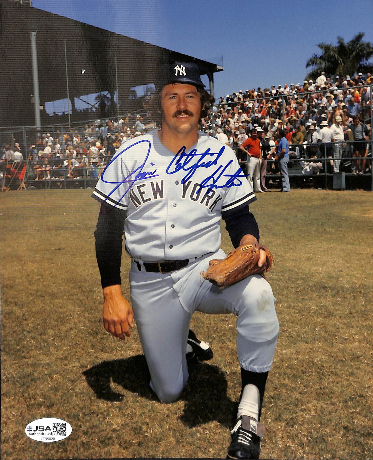 Jim Catfish Hunter HOF Signed/Autographed 8x10 Photo Yankees JSA 215232