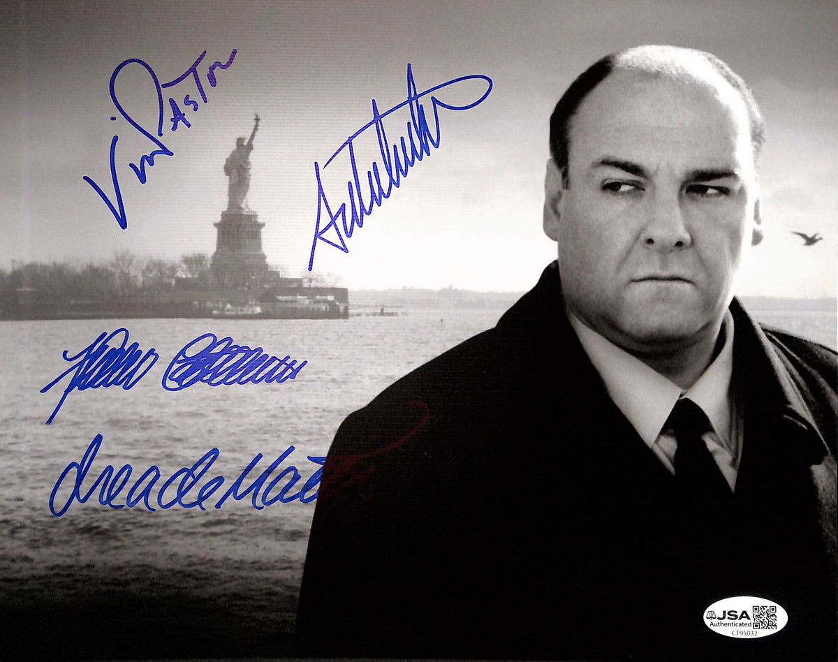 Castelluccio Pastore Turturro & de Matteo Signed 8x10 Photo The Sopranos JSA 241