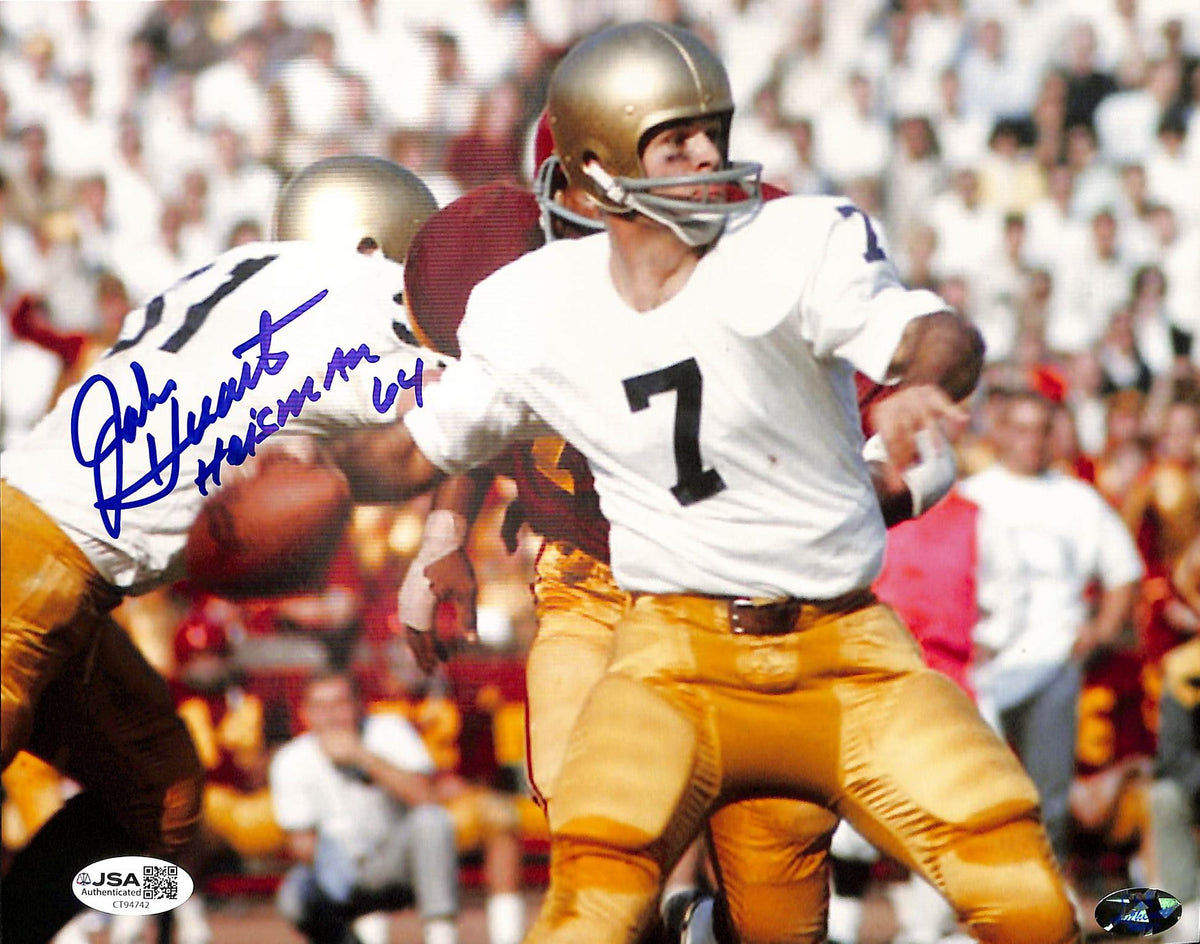 John Huarte Signed/Autographed 8x10 Photo Heisman Notre Dame JSA 215263