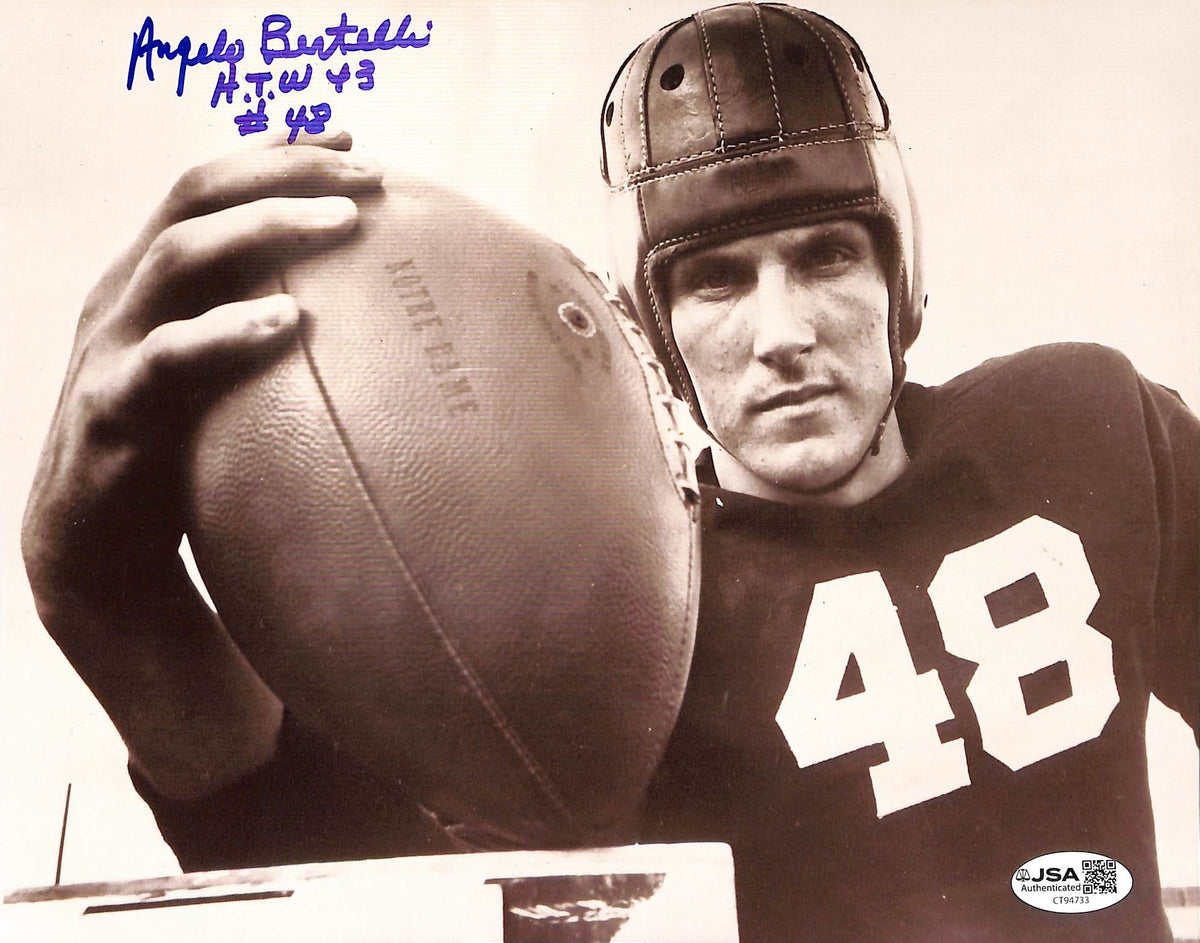 Angelo Bertelli Signed/Autographed 8x10 Photo Heisman Notre Dame JSA B215272