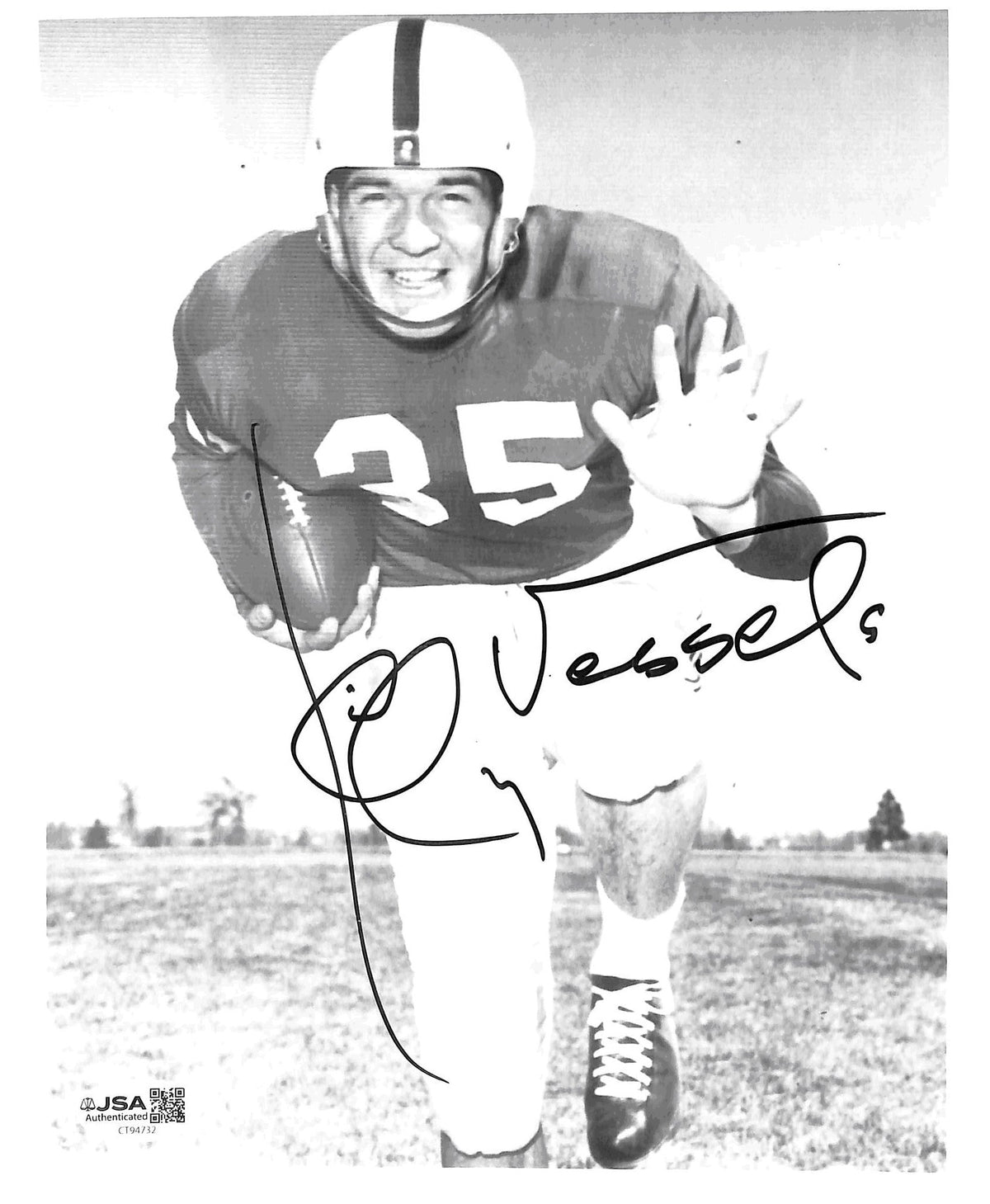 Billy Vessels Signed/Autographed 8x10 Photo Heisman Oklahoma JSA 215273