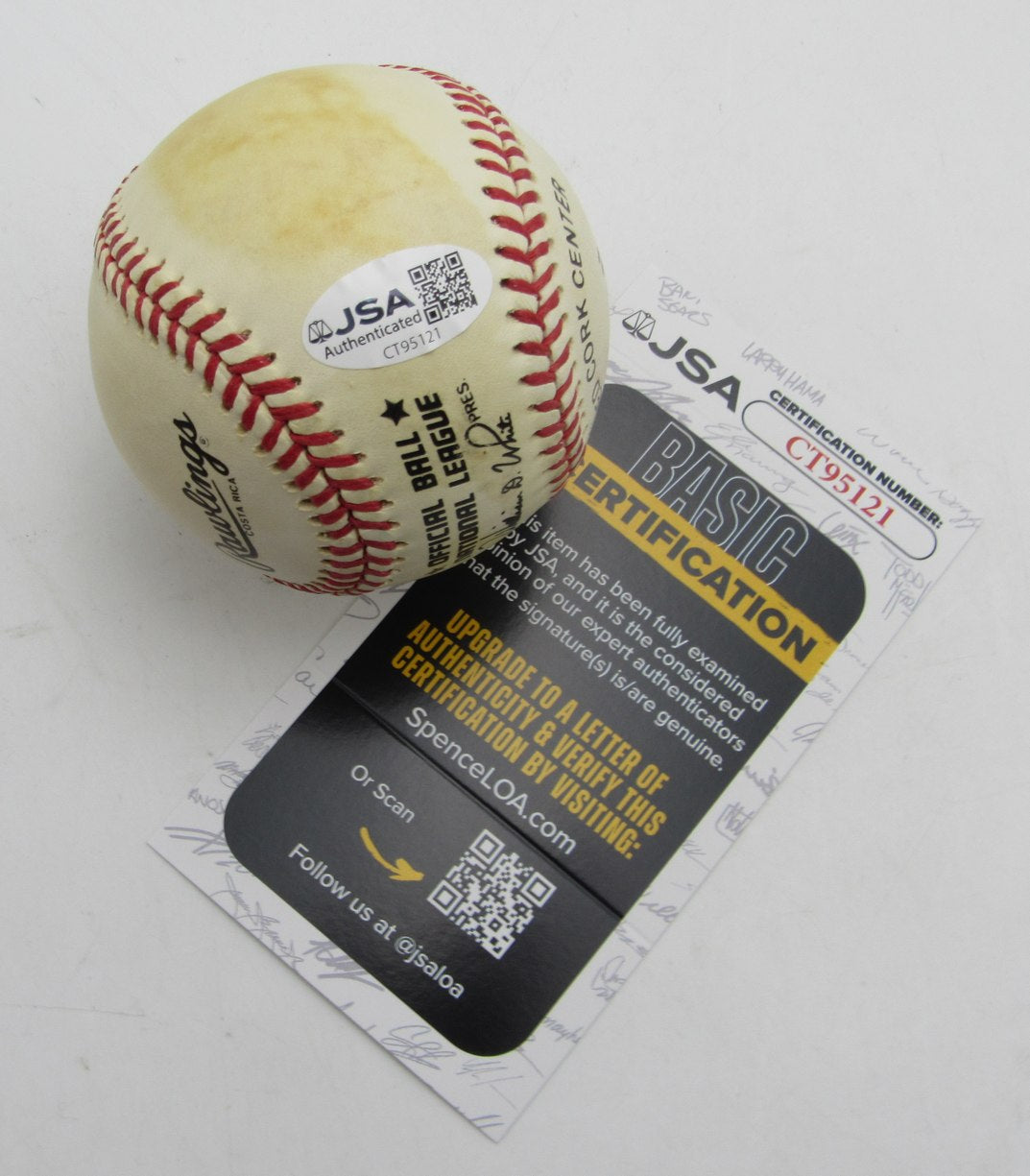 Rod Carew HOF Single Signed/Autographed ONL Baseball Twins JSA 215303
