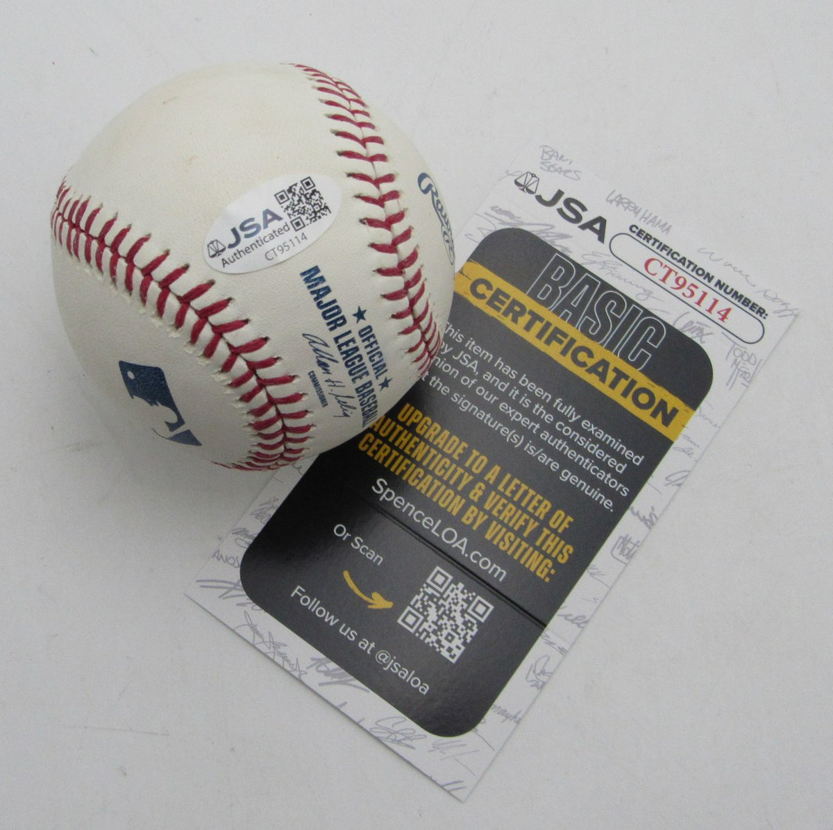 Andrew McCutchen Single Signed/Autographed OML Baseball Pirates JSA 215310
