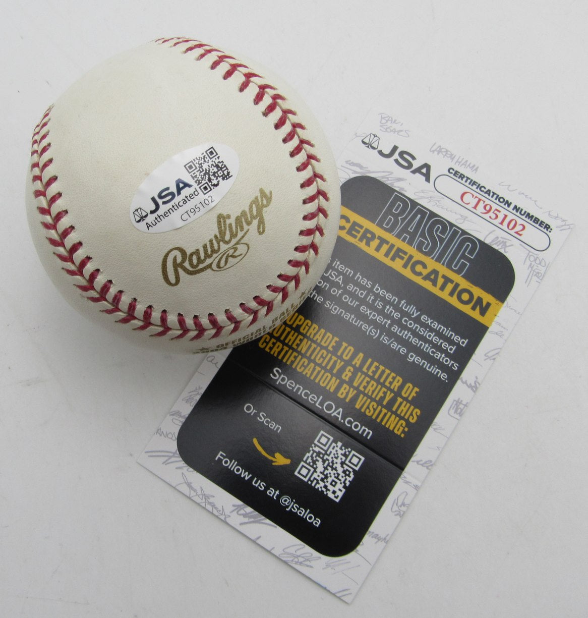 Curt Schilling Single Signed/Auto 2004 WS Baseball Boston Red Sox JSA 215317