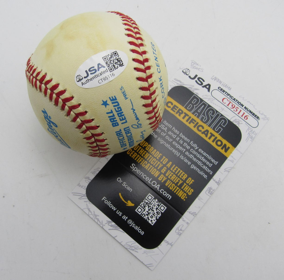 Al Kaline HOF Signed/Autographed OAL Baseball Detroit Tigers JSA 215320