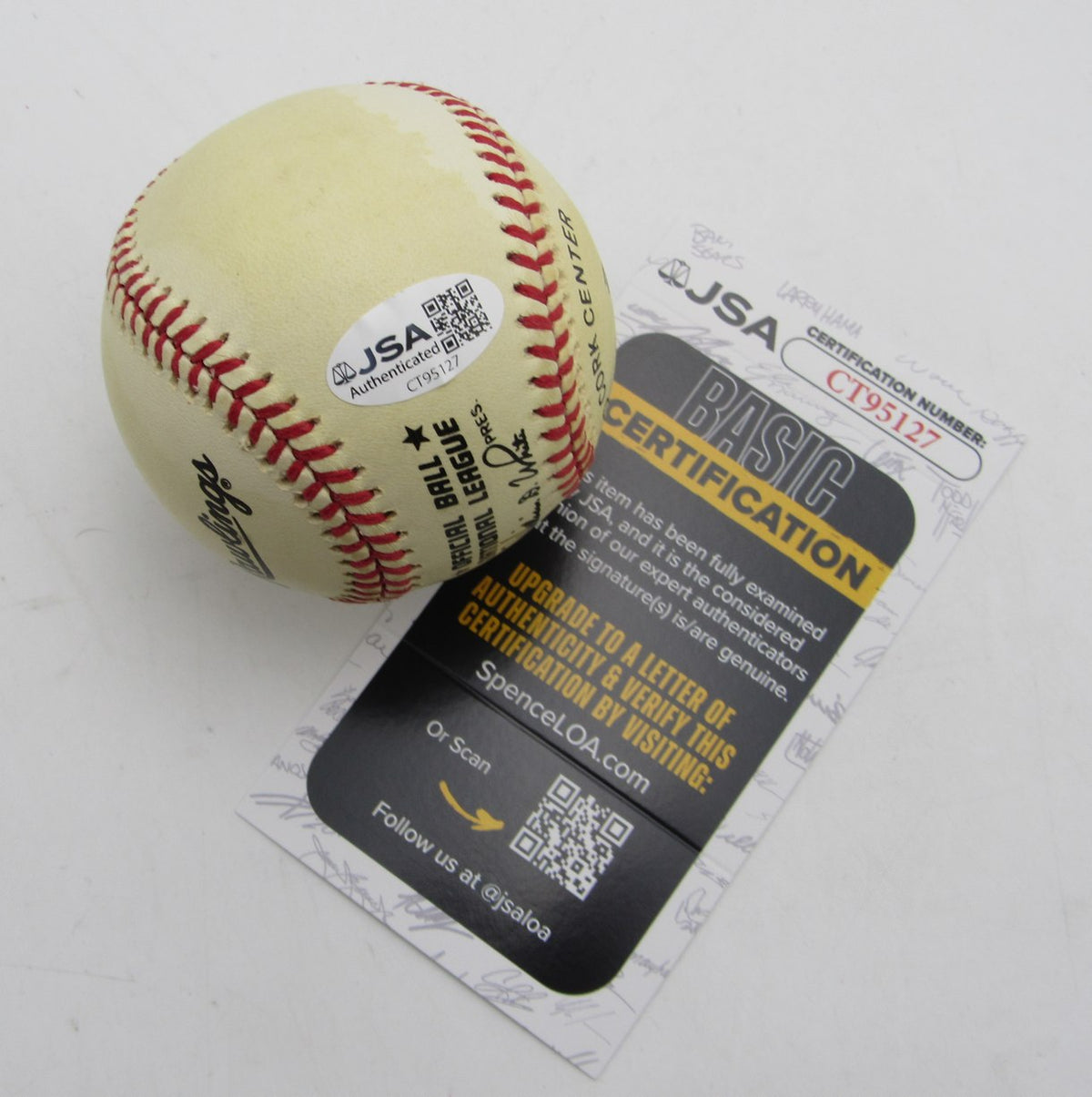 Ozzie Smith HOF Single Signed/Autographed ONL Baseball Cardinals JSA 215332