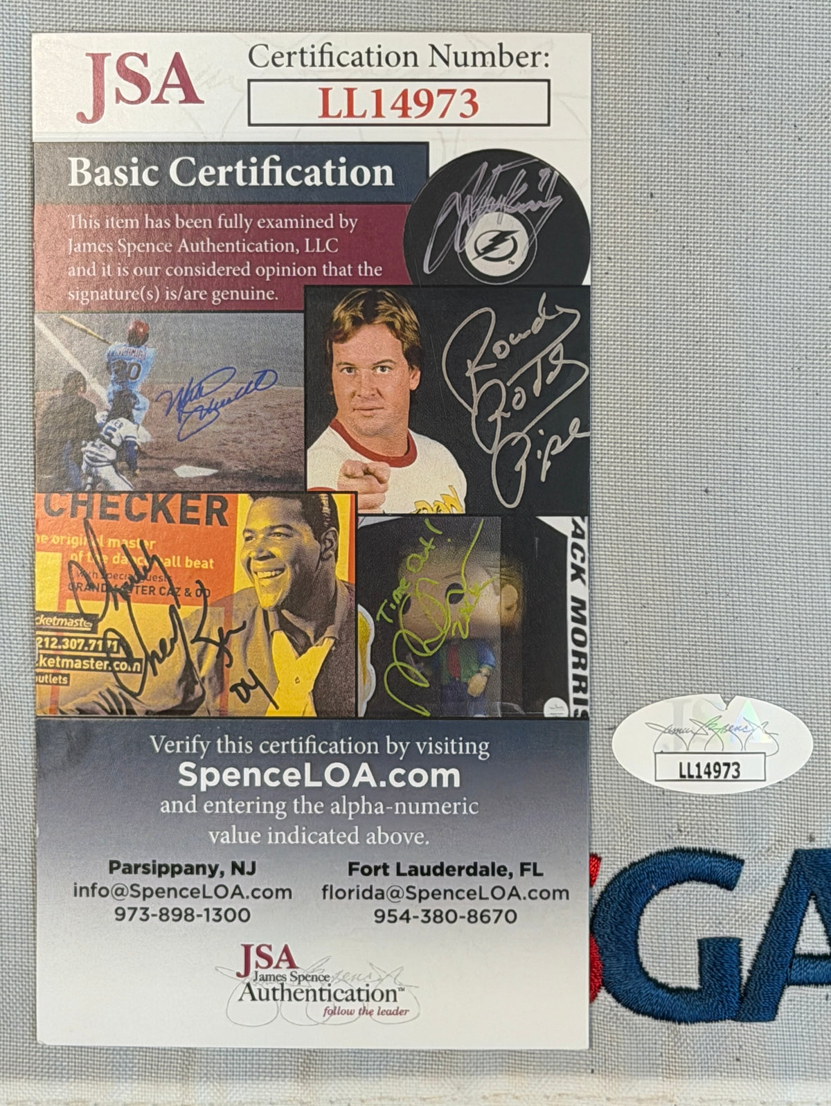 Dustin Johnson Signed/Auto 2016 U.S. Open Oakmont Pin Flag JSA 215473