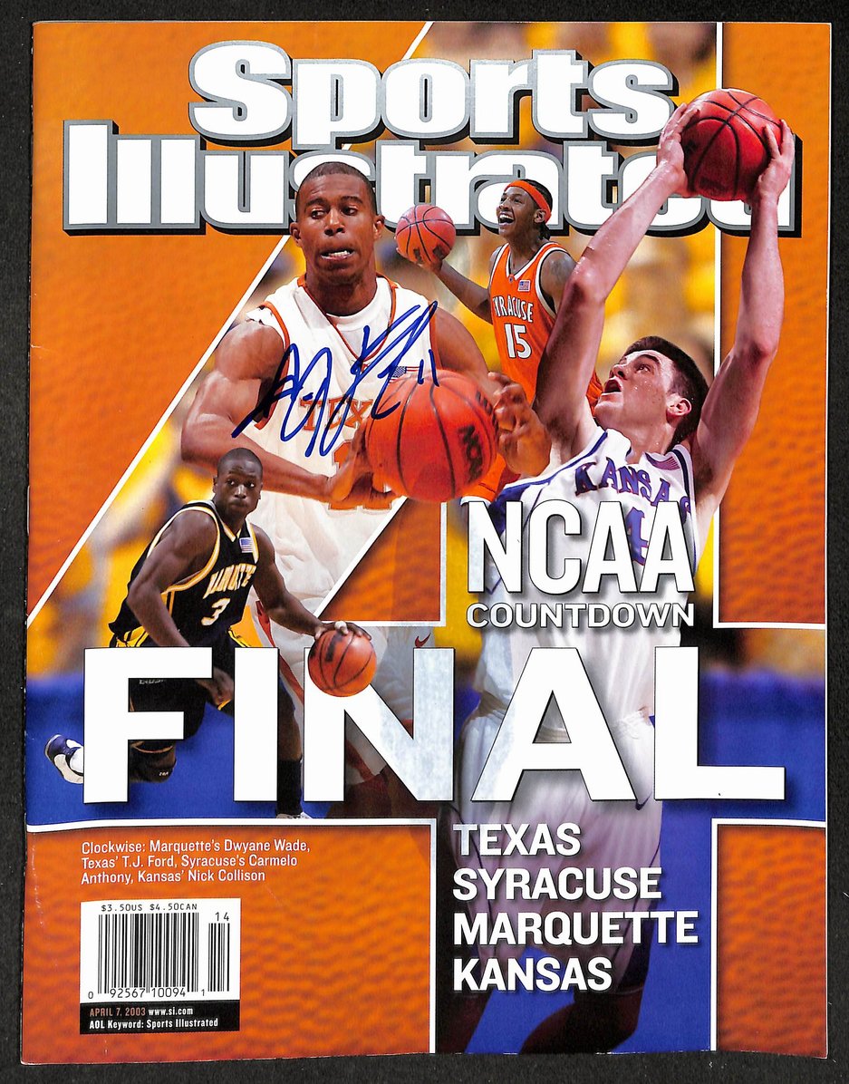 T.J. Ford Signed/Autographed 2003 Sports Illustrated Texas JSA 214651
