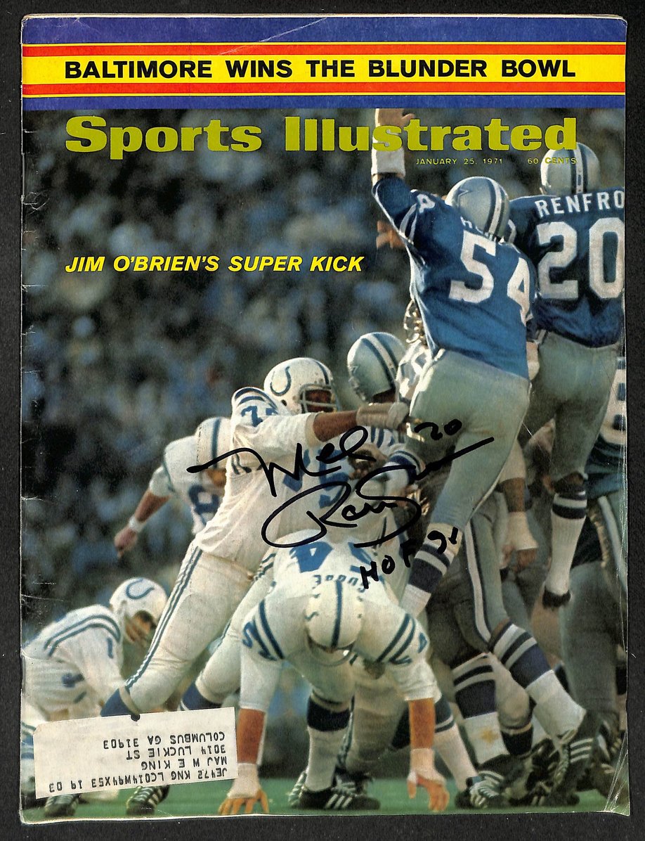 Mel Renfro HOF Signed/Autographed 1971 Sports Illustrated Cowboys JSA 214652