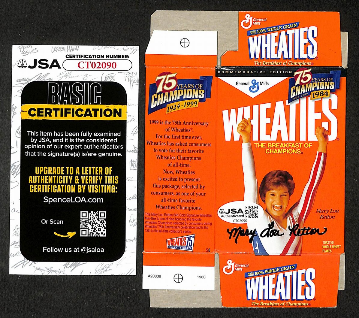 Mary Lou Retton Signed/Autographed Mini Wheaties Box 6.5"x4.5" JSA 214657