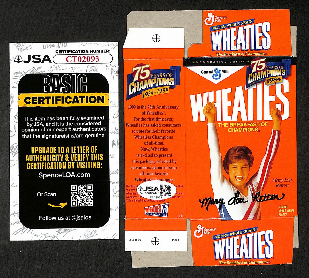 Mary Lou Retton Signed/Autographed Mini Wheaties Box 6.5"x4.5" JSA 214658
