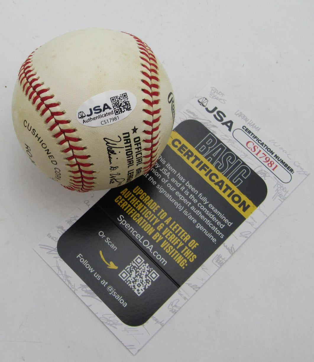 Willie McCovey HOF Signed/Autographed ONLB Baseball Giants JSA 215393