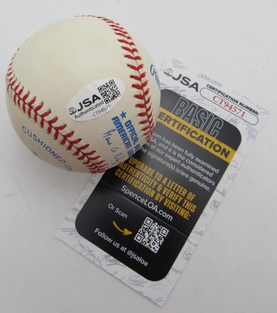 Carlton Fisk HOF Signed/Autographed OALB Baseball White Sox JSA 215405
