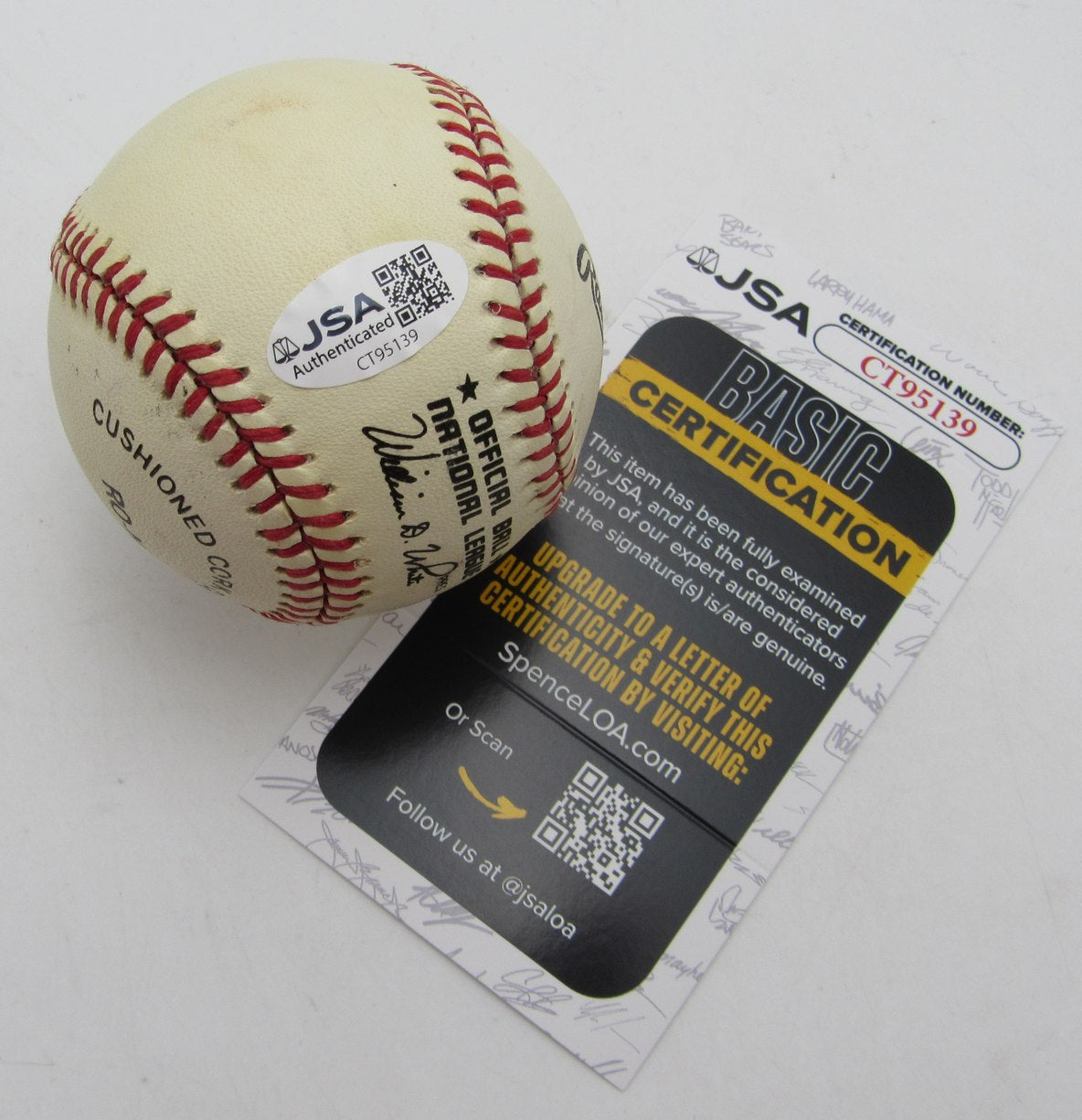 Ernie Banks HOF Signed/Autographed ONLB Baseball Cubs JSA 215413