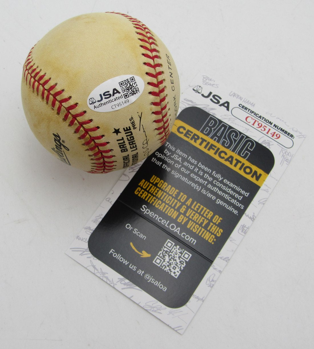 Mike Schmidt HOF Signed/Autographed ONLB Baseball Phillies JSA 215415