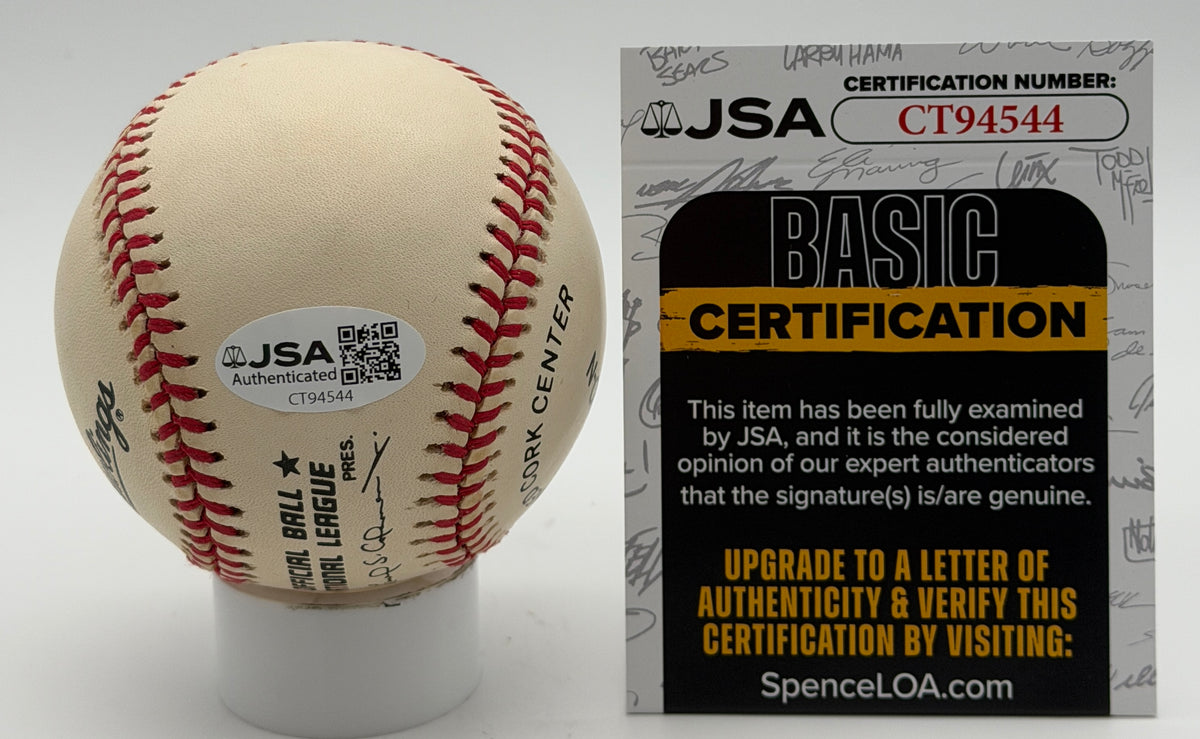 Eddie Mathews HOF Signed/Autographed ONLB Baseball Braves JSA 215596