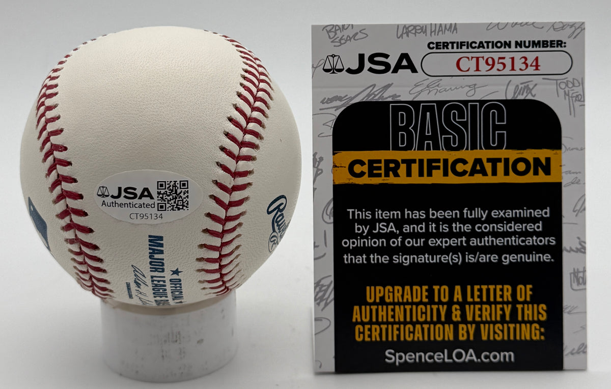 Bob Feller Signed/Autographed w/ HOF 62 Insc OMLB Baseball Indians JSA 215609