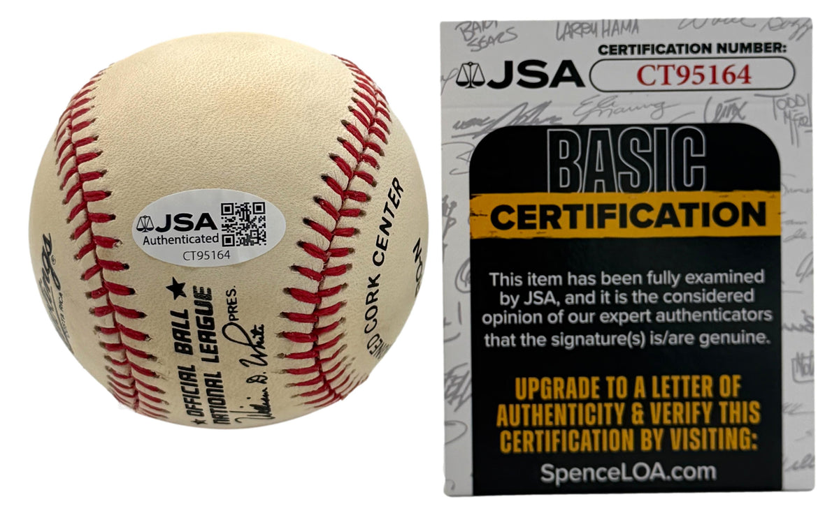 Albert Red Schoendienst HOF Signed Full Name ONLB Baseball Cardinals JSA 215644