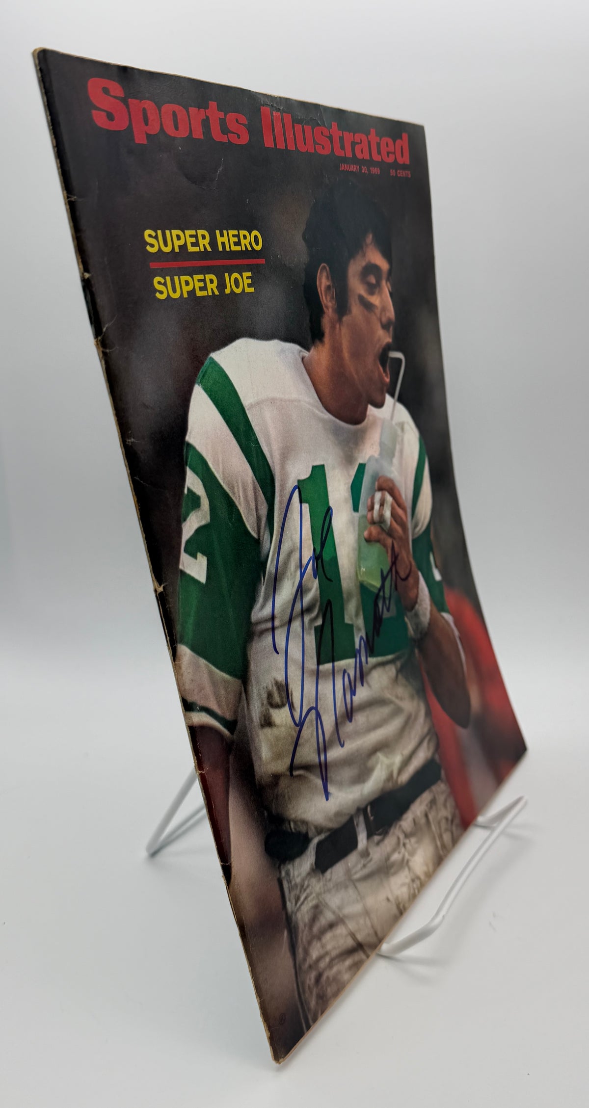 Joe Namath HOF Signed/Auto 1/20/69 Sports Illustrated Magazine NOLABEL PSA/DNA